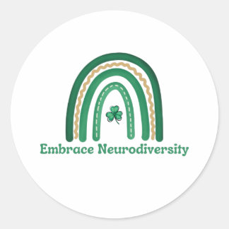 Embrace Neurodiversity Round Sticker