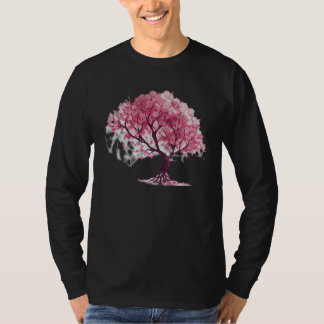 Embrace Spring with a Unique Cherry Blossom Geomet T-shirt