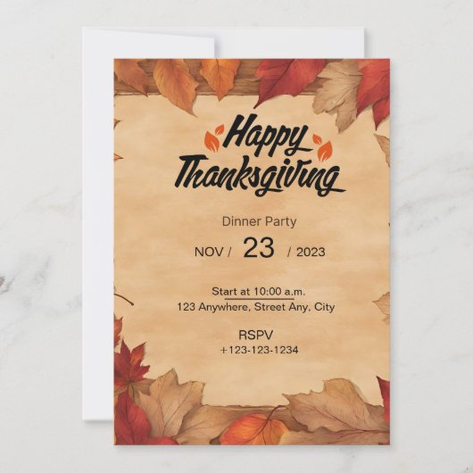 EMBRACE THE BEAUTY OF AUTUMN WITH OUR INVITATION (Devant)