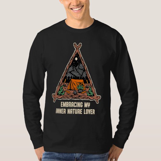 Embracing Inner Nature Camping Forest Camper Jung T-shirt (Voorkant)