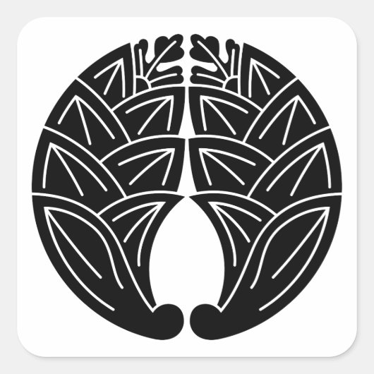 Embracing japans gingers vierkante sticker (Voorkant)