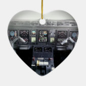 Embraer 145 stuurhut keramisch ornament (Achterkant)