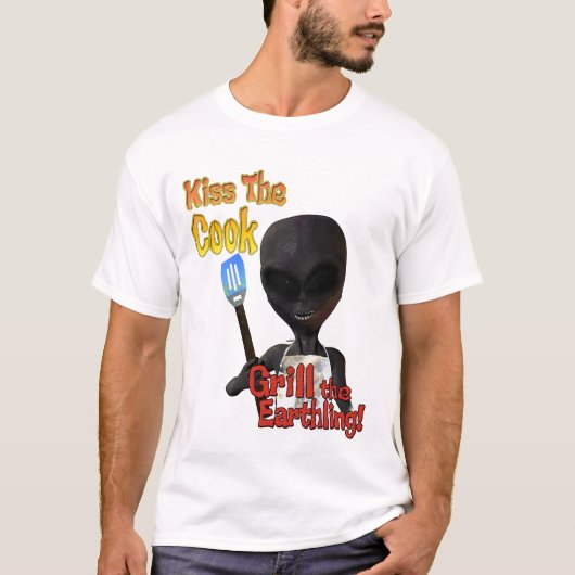 Embrasse Le Grill Cuisinier Le T-Shirt Terrifiant (Devant)