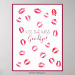 Embrasse le jeu de Miss | Poster sur papier<br><div class="desc">Découvrez la joie des célébrations pré-mariages avec notre Poster de Keepsaké pour Bachelorette "Kiss The Miss Goodbye", un ajout délicieux à toute douche nuptiale ou à toute soirée de bachelorette. Cette activité ludique et humoristique invitation les invités à laisser leur marque avec des baisers en rouge à lèvres, créant un...</div>