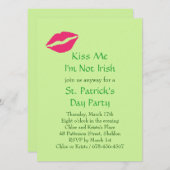 Embrasse-moi Je ne suis pas Irlandais Invitation d (Devant / Derrière)