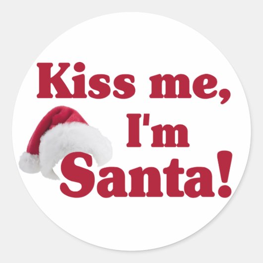 Embrasse-moi Je suis Père Noël stickers (Devant)