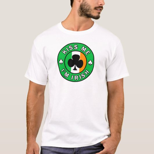 Embrasse-moi Je suis T-shirt irlandais (Devant)