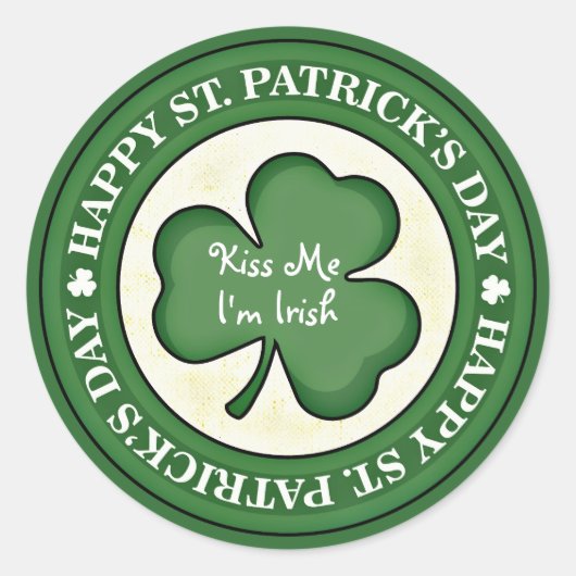 Embrasse-moi Je suis un Autocollant irlandais (Devant)