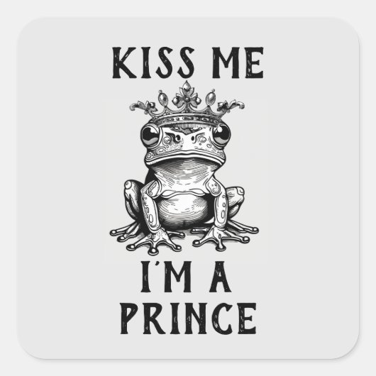 Embrasse-moi Je suis un Autocollant Prince (Devant)