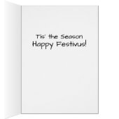 Embrasse-moi sous la carte de vacances Mistletoe (Intérieur (Droit))