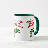 Embrasse-moi sous la Mug Mistletoe (Devant droit)