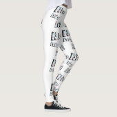 Embrasse mon as, dames poker blanc Logo Leggings (Droite)