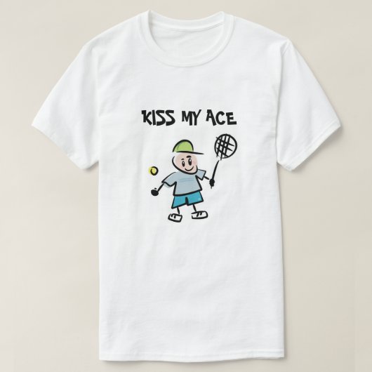 Embrasse mon as drôle de t-shirt de dessin animé d (Design devant)