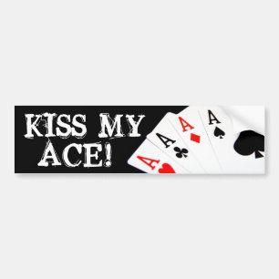 Embrasse Mon As ! Sticker de pare-chocs de poker