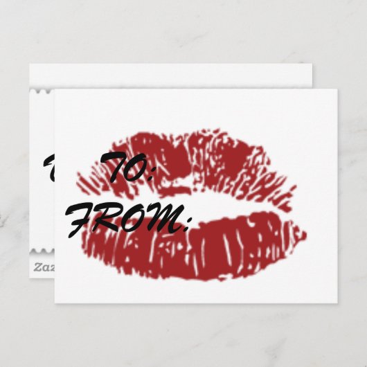 Embrasse sur une carte (Devant / Derrière)