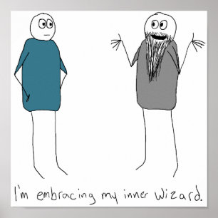 Embrassement de mon affiche intérieure de magicien