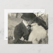 Embrasser avec une carte postale en fourrure (Devant / Derrière)