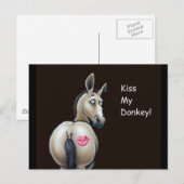 Embrasser mes cartes postales Donkey (Devant / Derrière)