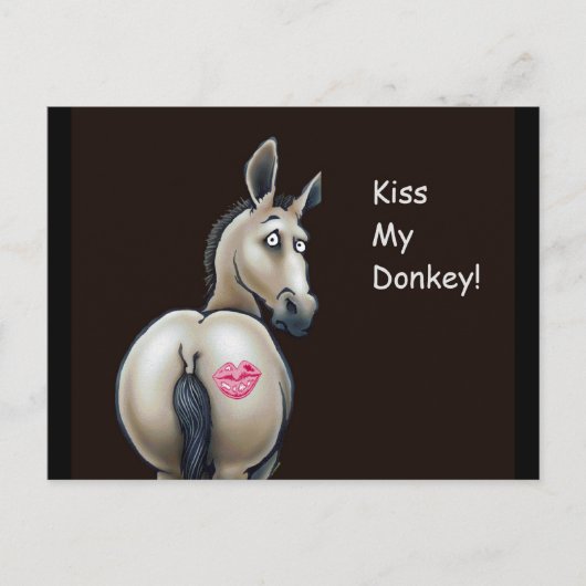Embrasser mes cartes postales Donkey (Devant)