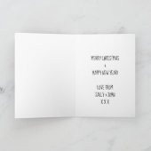 embrasser un ours carte de Noël (Intérieur)