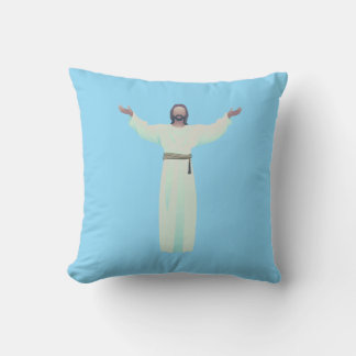 Embrassez Jésus - Coussin en bleu clair