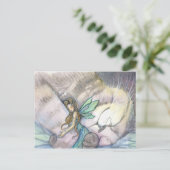 Embrassez la carte postale Chat et Fairy (Debout devant)