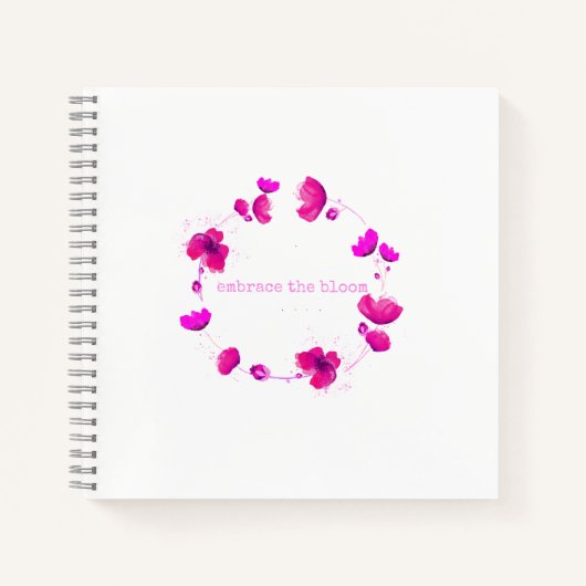 Embrassez La Fleur, Carnet Spiral (Devant)