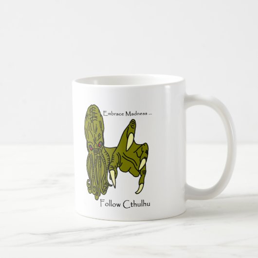 Embrassez La Folie, Suivez Cthulhu Mug (Droite)