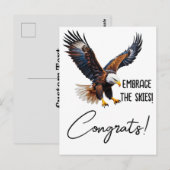 Embrassez le ciel ! Carte de graduation inspirante (Devant / Derrière)