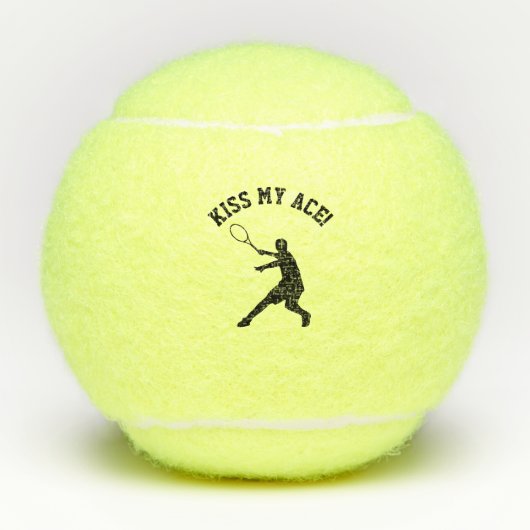 Embrassez mes balles de tennis faites sur commande (Devant)