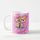 Embrassez mes princesses Mug de chiwawa du diadème (Gauche)