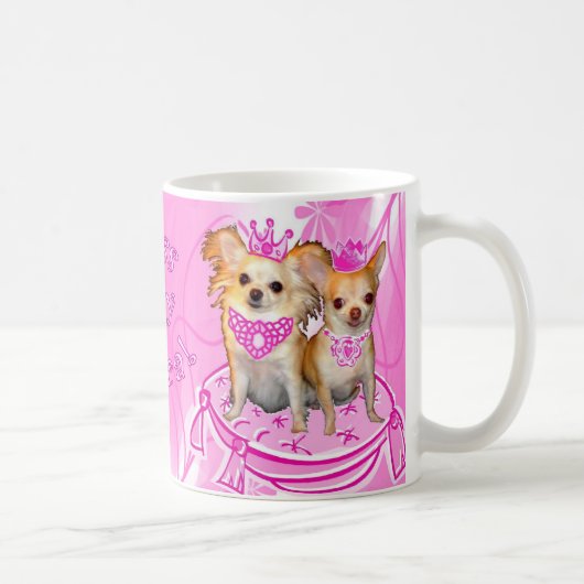 Embrassez mes princesses Mug de chiwawa du diadème (Droite)