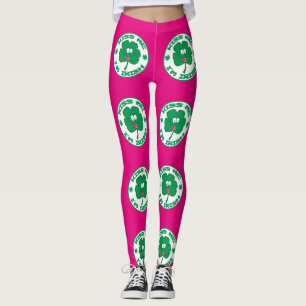 Embrassez-moi Im Irlandais Clover Design Leggings