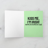EMBRASSEZ-MOI JE SUIS IRLANDAIS CARTE ROMANTIQUE D (Intérieur)