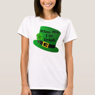 Embrassez-moi, je suis Irlandaise T-shirt pour fem