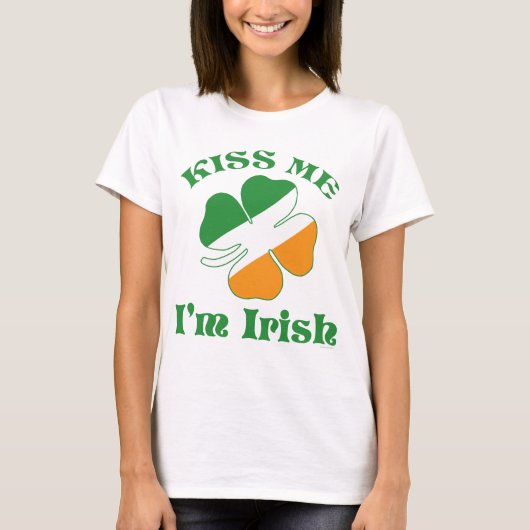 Embrassez-moi que je suis t-shirt irlandais (Devant)