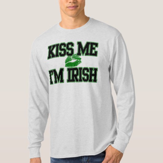 Embrassez-moi que je suis T-shirt irlandais (Devant)