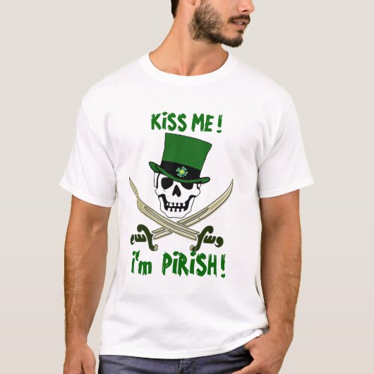 Embrassez-moi T-shirt du jour de St Patrick de (Devant)