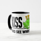 EMBRASSEZ-MOI tasse de grenouille - choisissez le (Devant gauche)