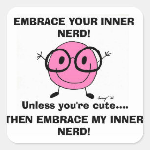EMBRASSEZ VOS Stickers NERD INTÉRIEURS - Set de 20