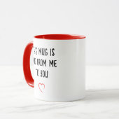 Embrassez-vous de moi à vous Coeur Rouge Mug (Devant gauche)