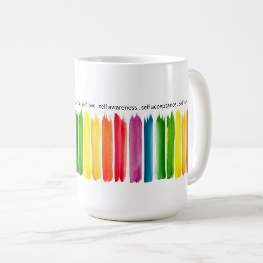 'Embrassez-vous' Rainbow Mug (Devant droit)