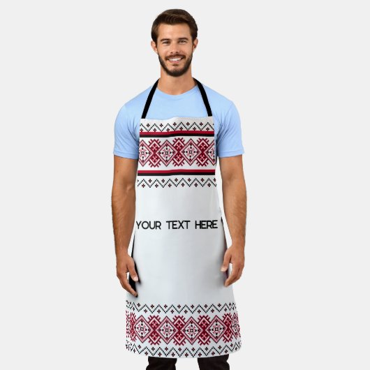 Embroderie ukrainienne personnalisable tablier (Porté)