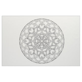 Embroider je eigen Abstracte Mandala Fabric Stof