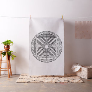 Embroider je eigen Abstracte Mandala Fabric Stof