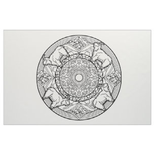 Embroider je eigen Mandala Fabric Goats Stof