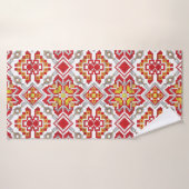 Embroidered handmade cross-stitch ethnic Ukraine p (Serviette de bain)