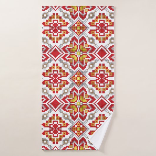 Embroidered handmade cross-stitch ethnic Ukraine p Badhanddoek (Badhanddoek)