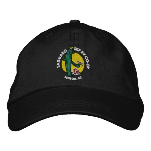 Embroidered Hat - Black Geborduurde Pet (Voorkant)