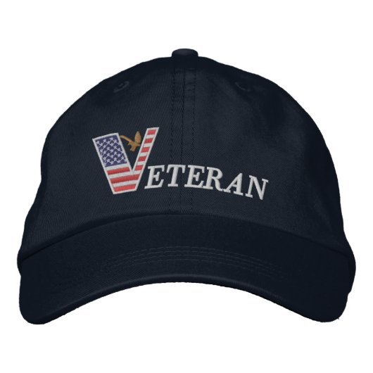Embroidered Hat Veteran Geborduurde Pet (Voorkant)
